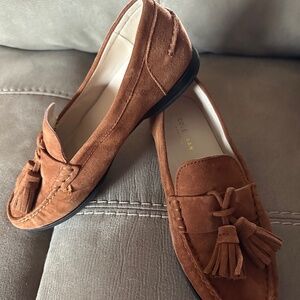 Cole Haan Grand Os Suede Tassel Loafers Sz 5.5